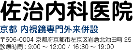 佐治内科医院 京都　内視鏡専門外来併設
